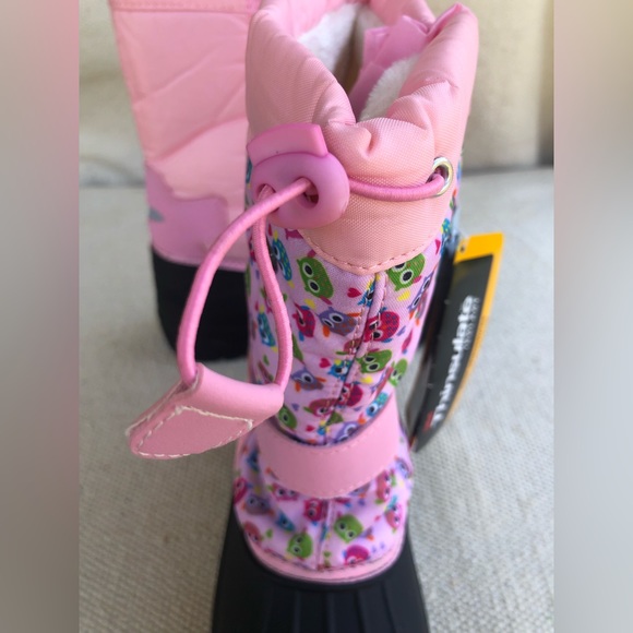 Snow Boots Dream Pairs Big Girl Mid Calf waterproof insulation boots pink size 3 - Picture 12 of 15